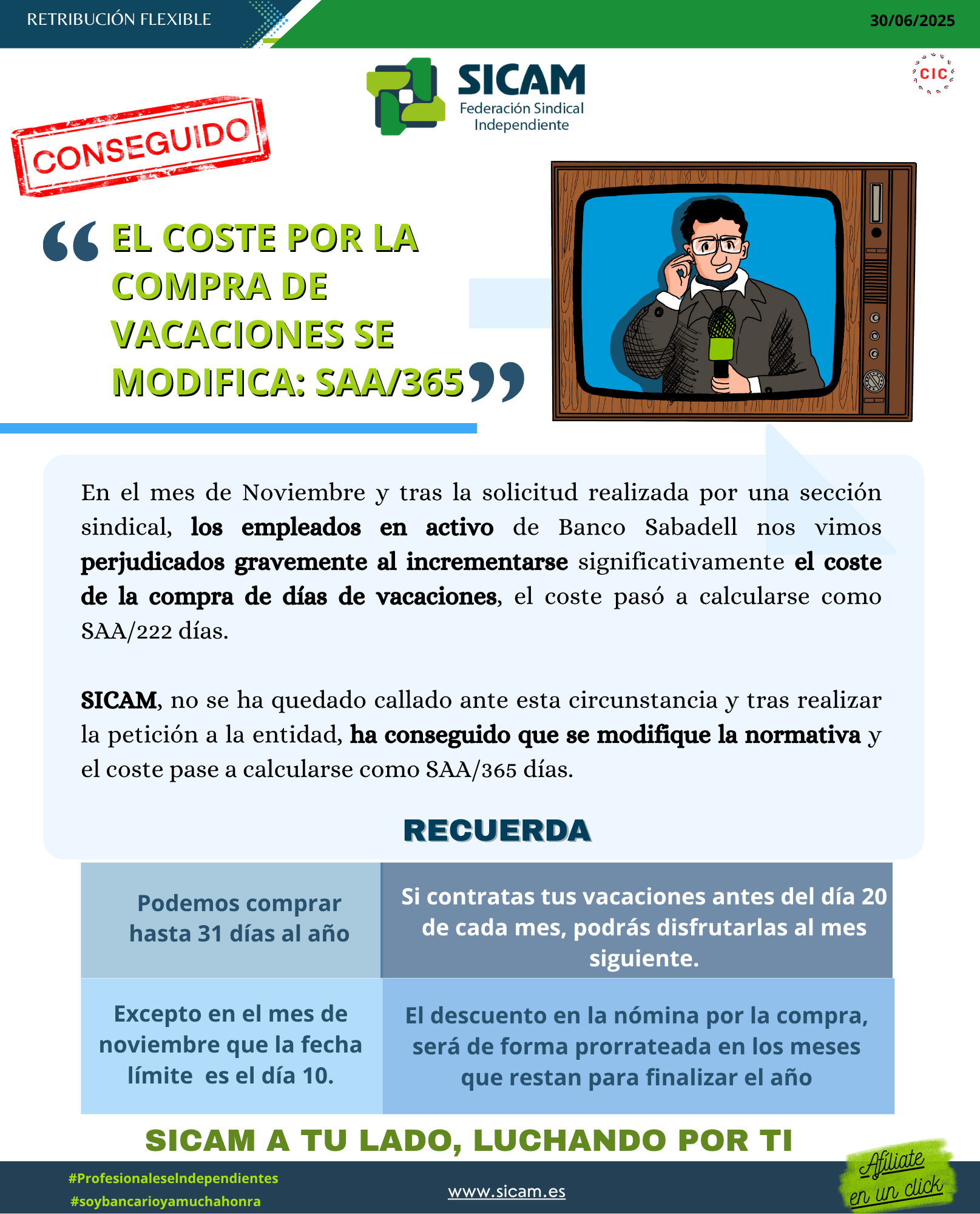 30 junio 2025. Vacaciones a su precio<br>